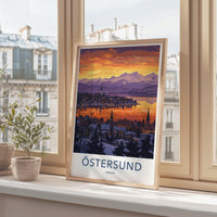 Östersund Poster | Sweden Wall Art | Scandinavia Decor