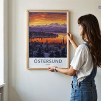 Östersund Poster | Sweden Wall Art | Scandinavia Decor