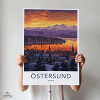 Östersund Poster | Sweden Wall Art | Scandinavia Decor