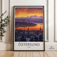 Östersund Poster | Sweden Wall Art | Scandinavia Decor