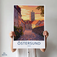 Östersund Poster | Sweden Wall Art | Scandinavia Decor