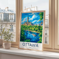 Ottawa Poster | Canada Wall Art | North America Decor