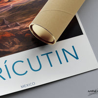 Parícutin Poster | Michoacán Wall Art | Mexico Decor