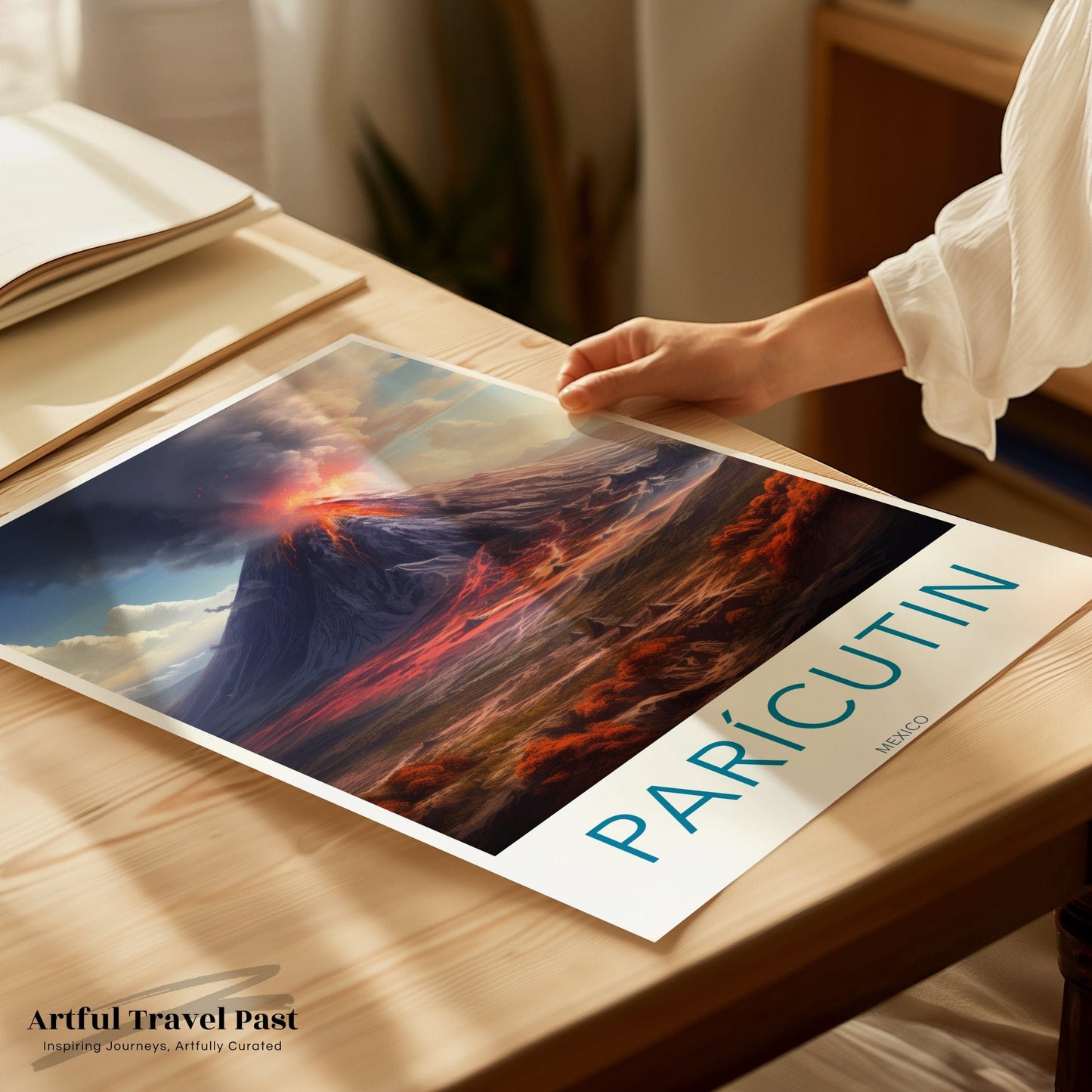 Parícutin Poster | Michoacán Wall Art | Mexico Decor
