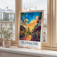 Pasadena Poster | California Wall Art | America Decor