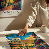 Pasadena Poster | California Wall Art | America Decor