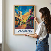 Pasadena Poster | California Wall Art | America Decor