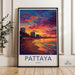 Pattaya Beach Poster | Thailand Wall Art | Asia Decor