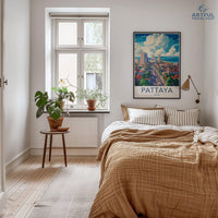Pattaya Poster | Thailand Wall Art | Asia Decor
