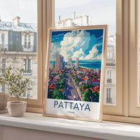 Pattaya Poster | Thailand Wall Art | Asia Decor