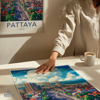 Pattaya Poster | Thailand Wall Art | Asia Decor