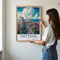 Pattaya Poster | Thailand Wall Art | Asia Decor