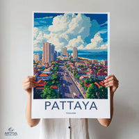 Pattaya Poster | Thailand Wall Art | Asia Decor