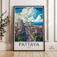 Pattaya Poster | Thailand Wall Art | Asia Decor