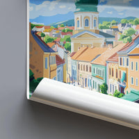 Pécs Poster | Hungary Wall Art | Eastern Europe Decor