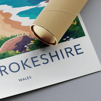 Pembrokeshire Poster - Wales Wall Art