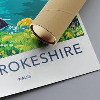 Pembrokeshire Poster | Wales Wall Art | UK Decor