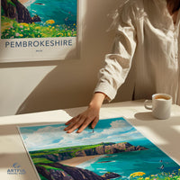 Pembrokeshire Poster | Wales Wall Art | UK Decor