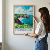 Pembrokeshire Poster | Wales Wall Art | UK Decor