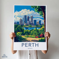 Perth Poster | Australia Wall Art | Australia Decor