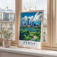 Perth Poster | Australia Wall Art | Oceania Decor