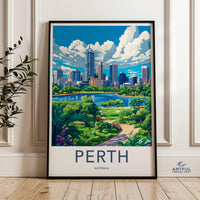 Perth Poster | Australia Wall Art | Oceania Decor