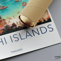 Phi Phi Islands Poster | Thailand Wall Art | Asia Decor