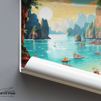 Phi Phi Islands Poster | Thailand Wall Art | Asia Decor