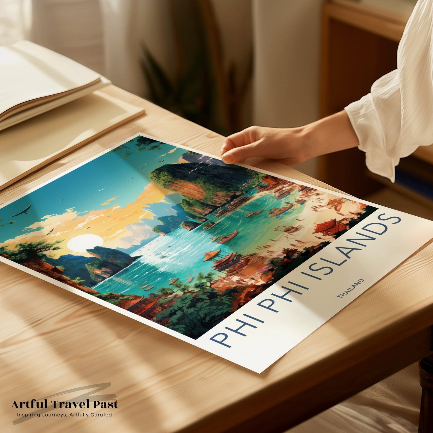 Phi Phi Islands Poster | Thailand Wall Art | Asia Decor
