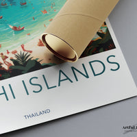 Phi Phi Islands Poster | Thailand Wall Art | Asia Decor