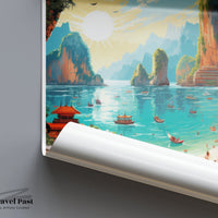 Phi Phi Islands Poster | Thailand Wall Art | Asia Decor