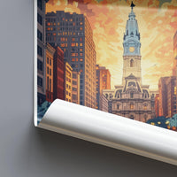 Philadelphia Poster | Pennsylvania Wall Art | America Decor