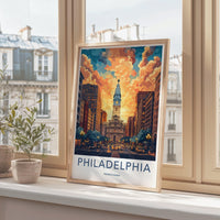 Philadelphia Poster | Pennsylvania Wall Art | America Decor