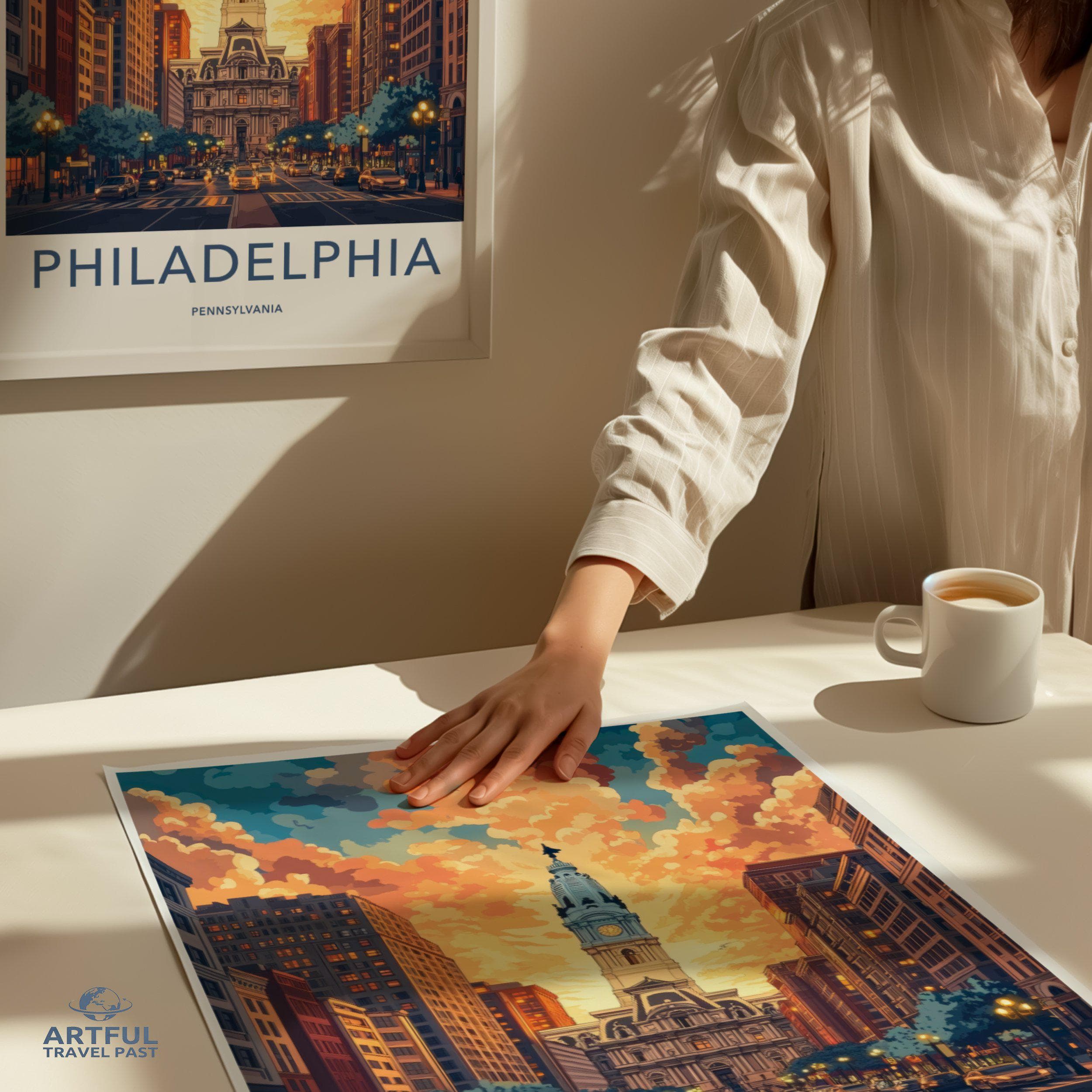 Philadelphia Poster | Pennsylvania Wall Art | America Decor