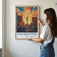 Philadelphia Poster | Pennsylvania Wall Art | America Decor