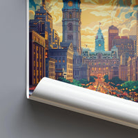Philadelphia Poster | Pennsylvania Wall Art | America Decor