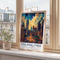 Philadelphia Poster | Pennsylvania Wall Art | America Decor