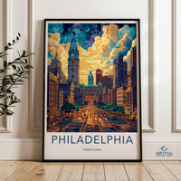 Philadelphia Poster | Pennsylvania Wall Art | America Decor