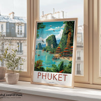 Phuket Poster | Thailand Wall Art | Southeast Asia Decor