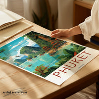 Phuket Poster | Thailand Wall Art | Southeast Asia Decor