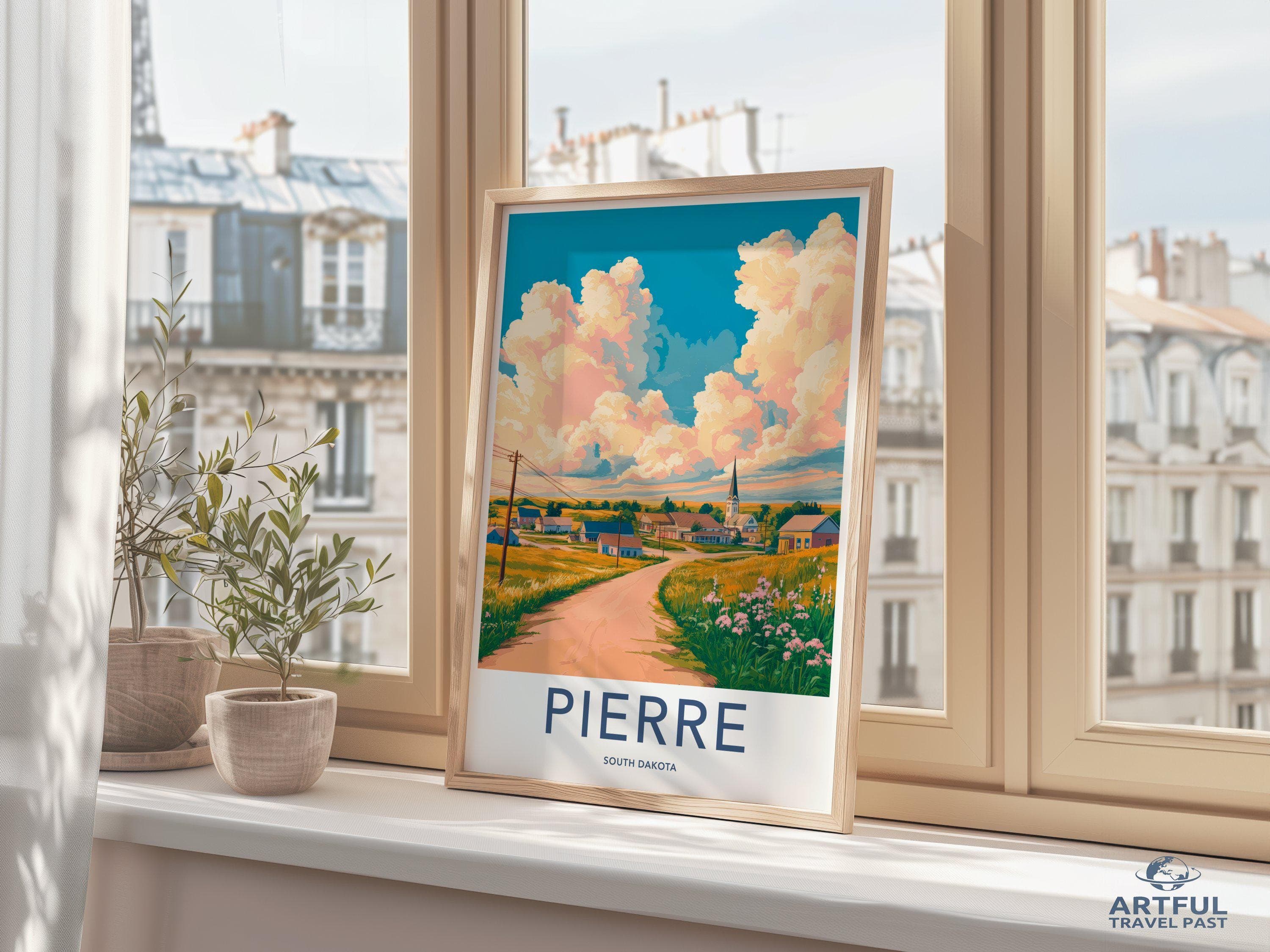 Pierre Poster - South Dakota Wall Art