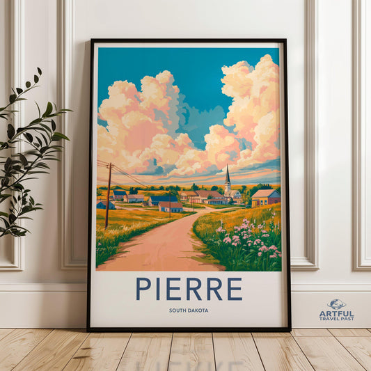 Pierre Poster - South Dakota Wall Art