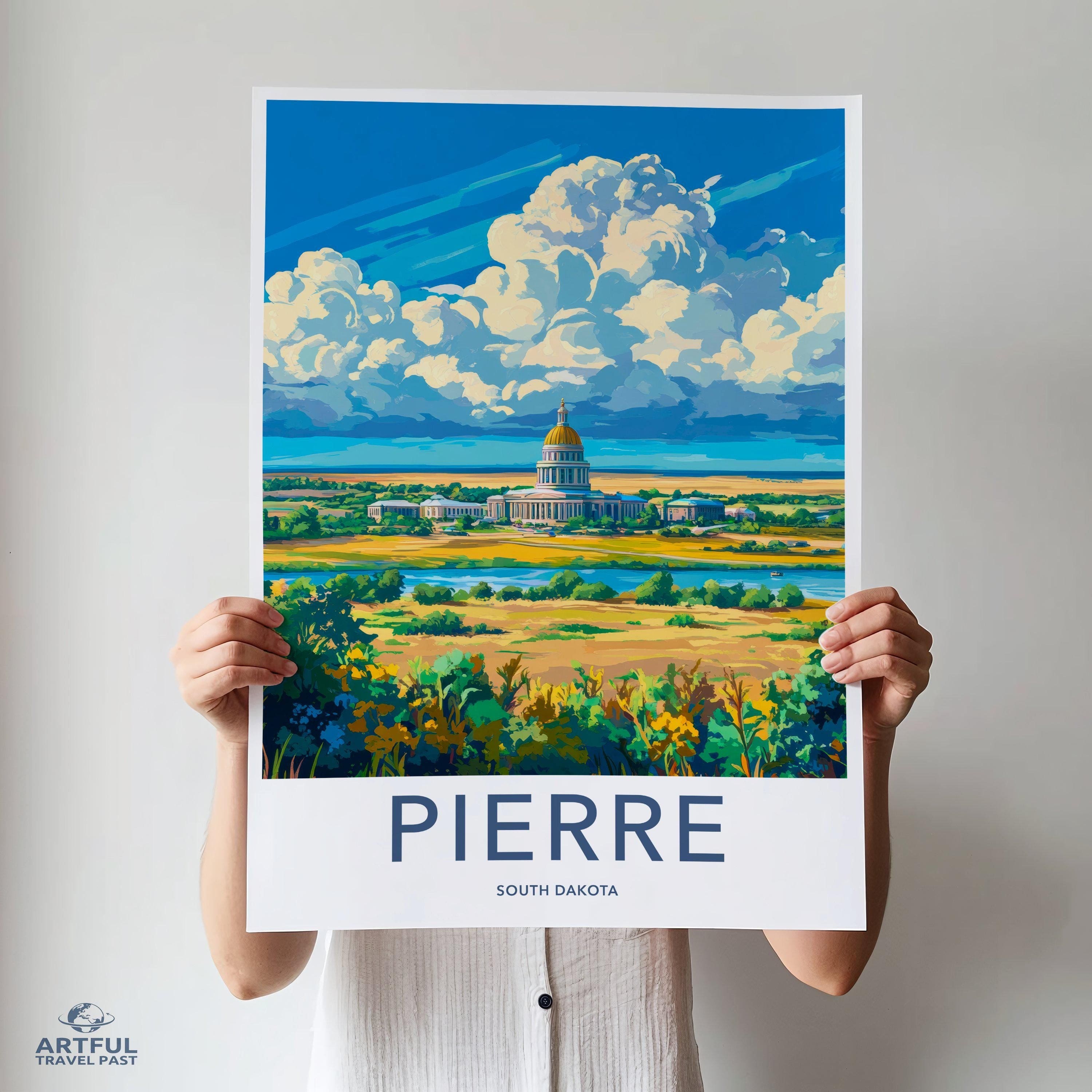 Pierre Poster - South Dakota Wall Art