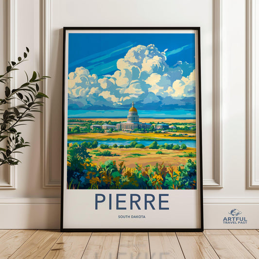 Pierre Poster - South Dakota Wall Art