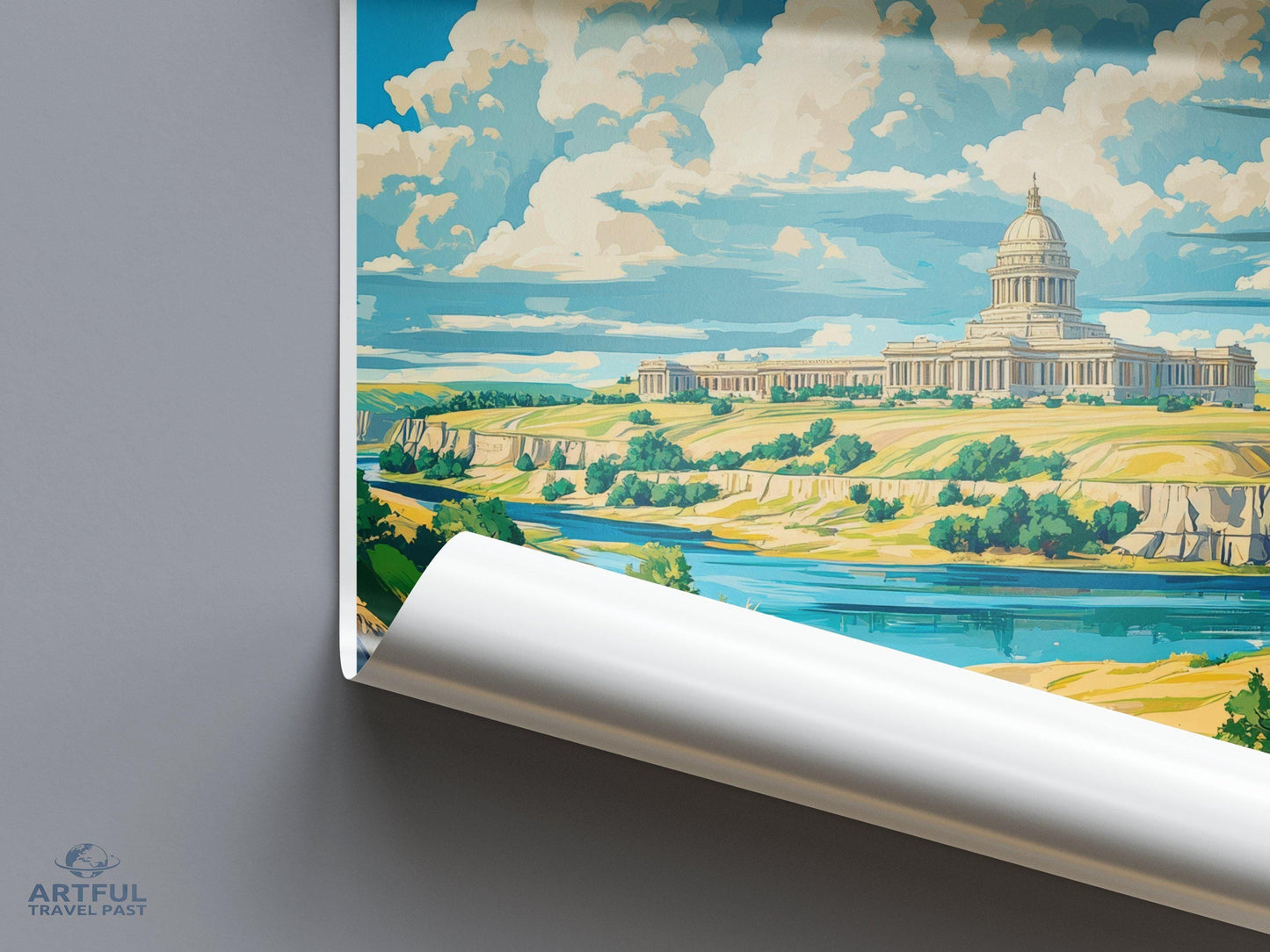 Pierre Poster | South Dakota Wall Art | America Decor