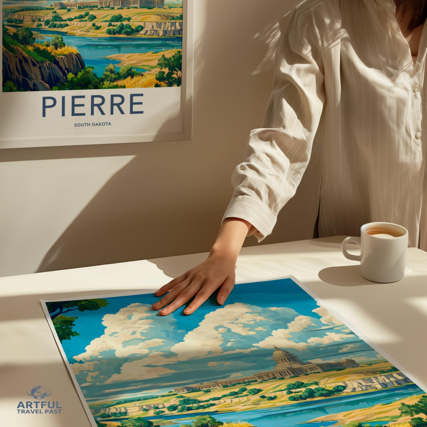 Pierre Poster | South Dakota Wall Art | America Decor