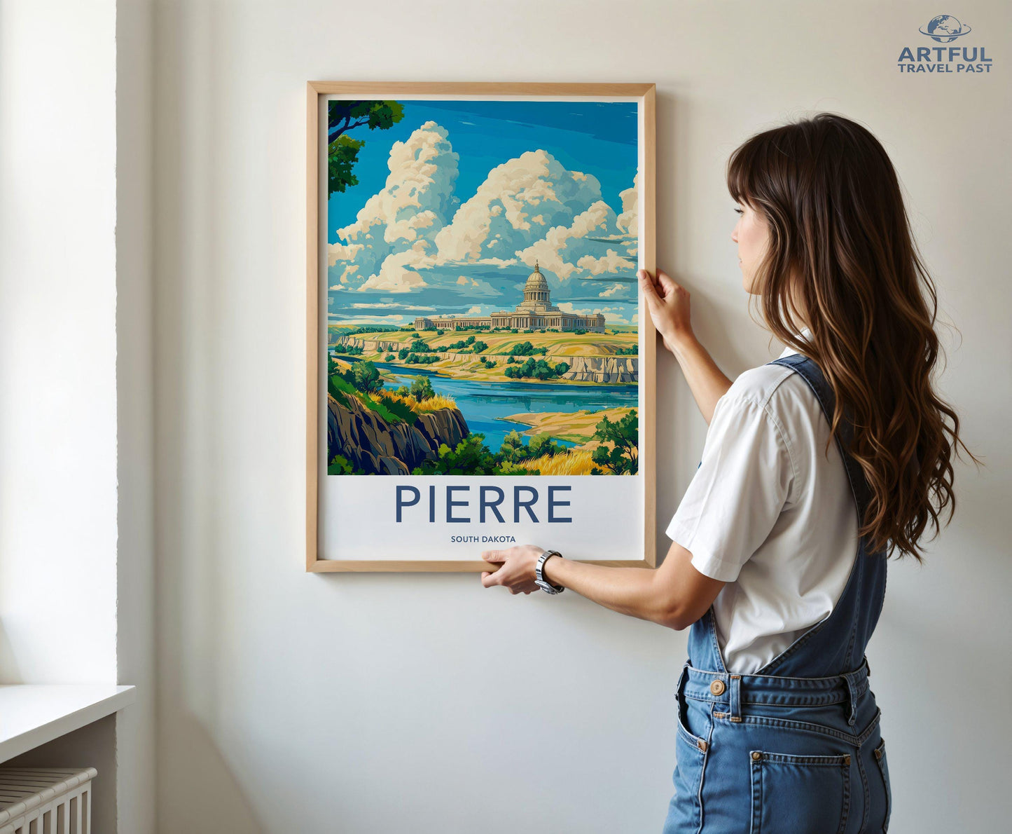 Pierre Poster | South Dakota Wall Art | America Decor