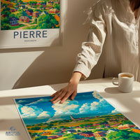 Pierre Poster | South Dakota Wall Art | America Decor