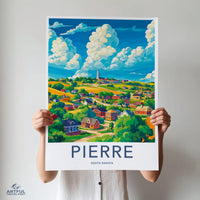 Pierre Poster | South Dakota Wall Art | America Decor
