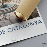 Plaça de Catalunya Poster - Spain Wall Art